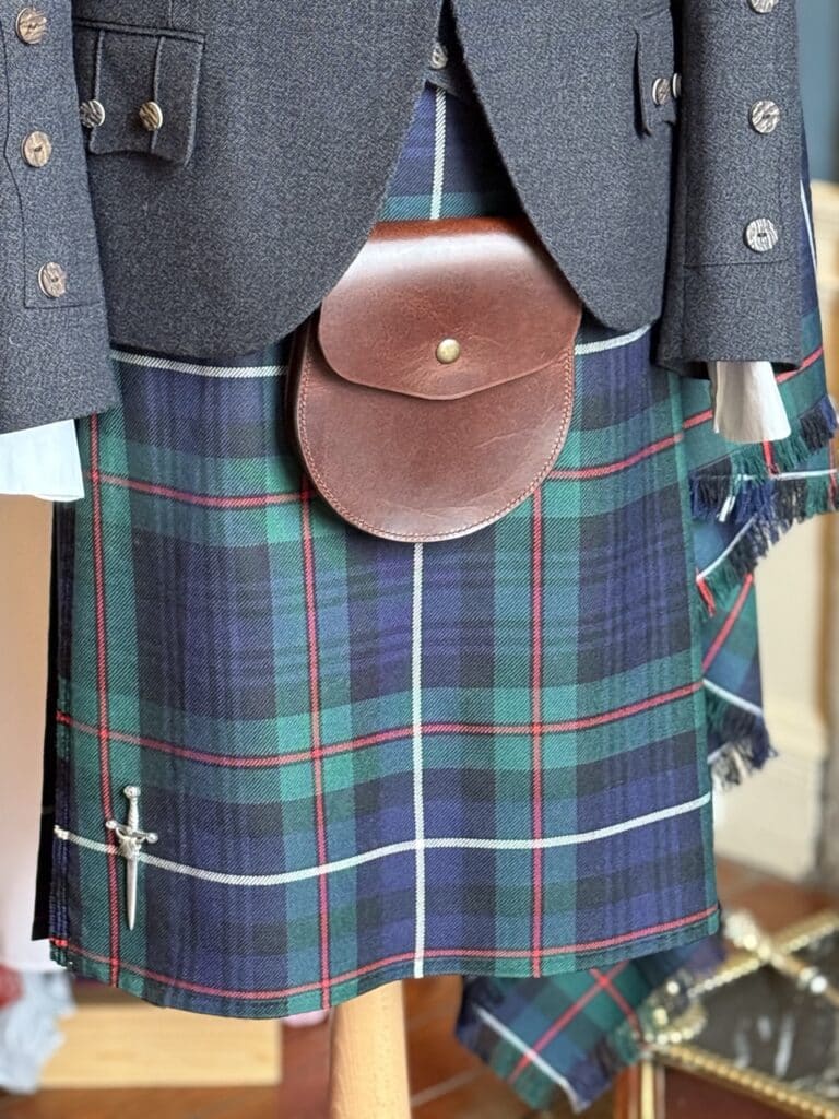 Handcrafted leather daywear sporran by Kate Robertson